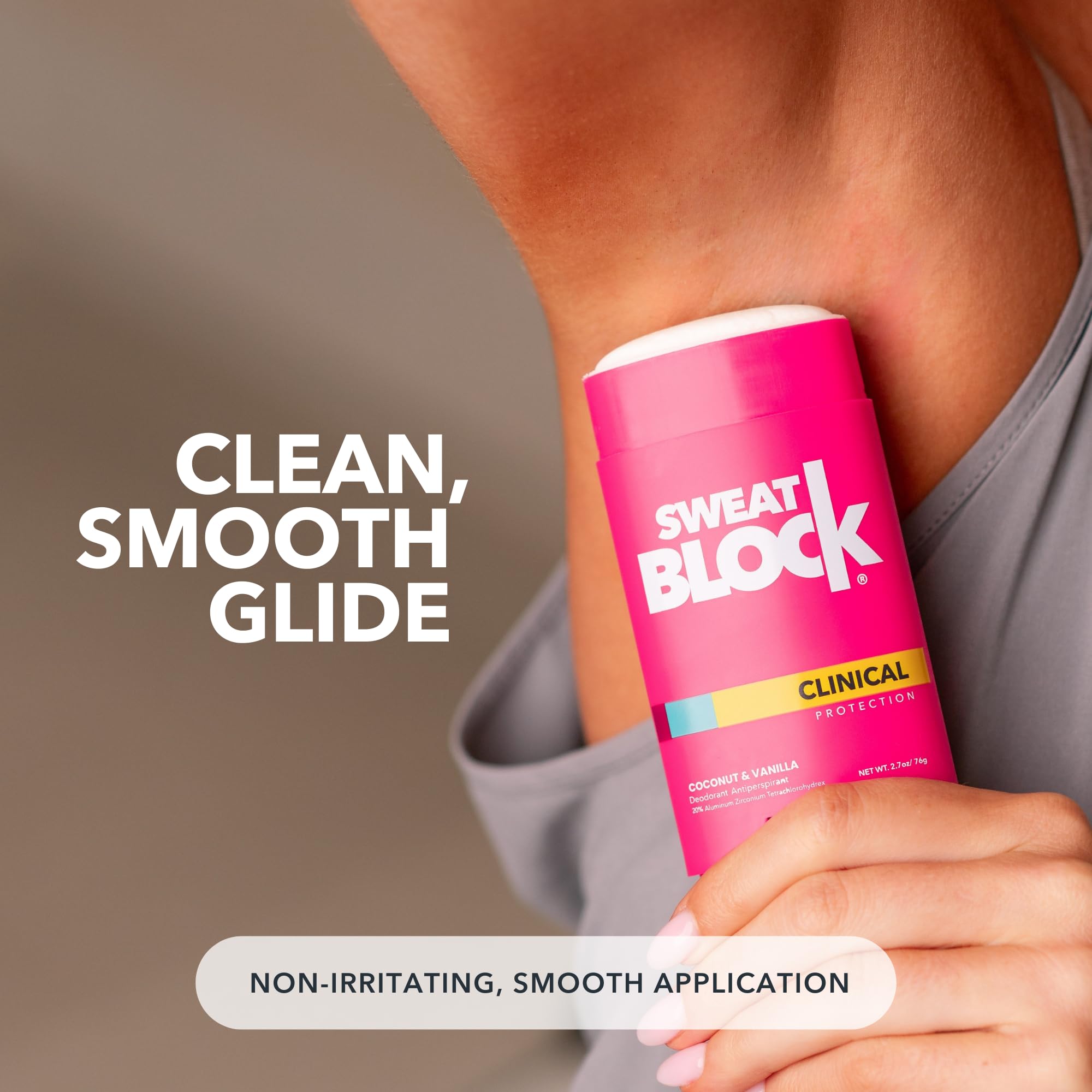 Parfum Coco Vanille SweatBlock, senteur légère pour une fraîcheur durable.