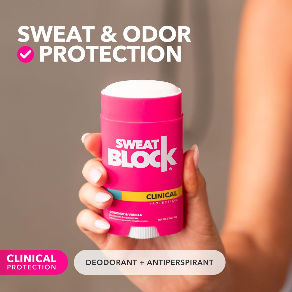 Stick SweatBlock Déodorant Femme, application facile et confort quotidien.