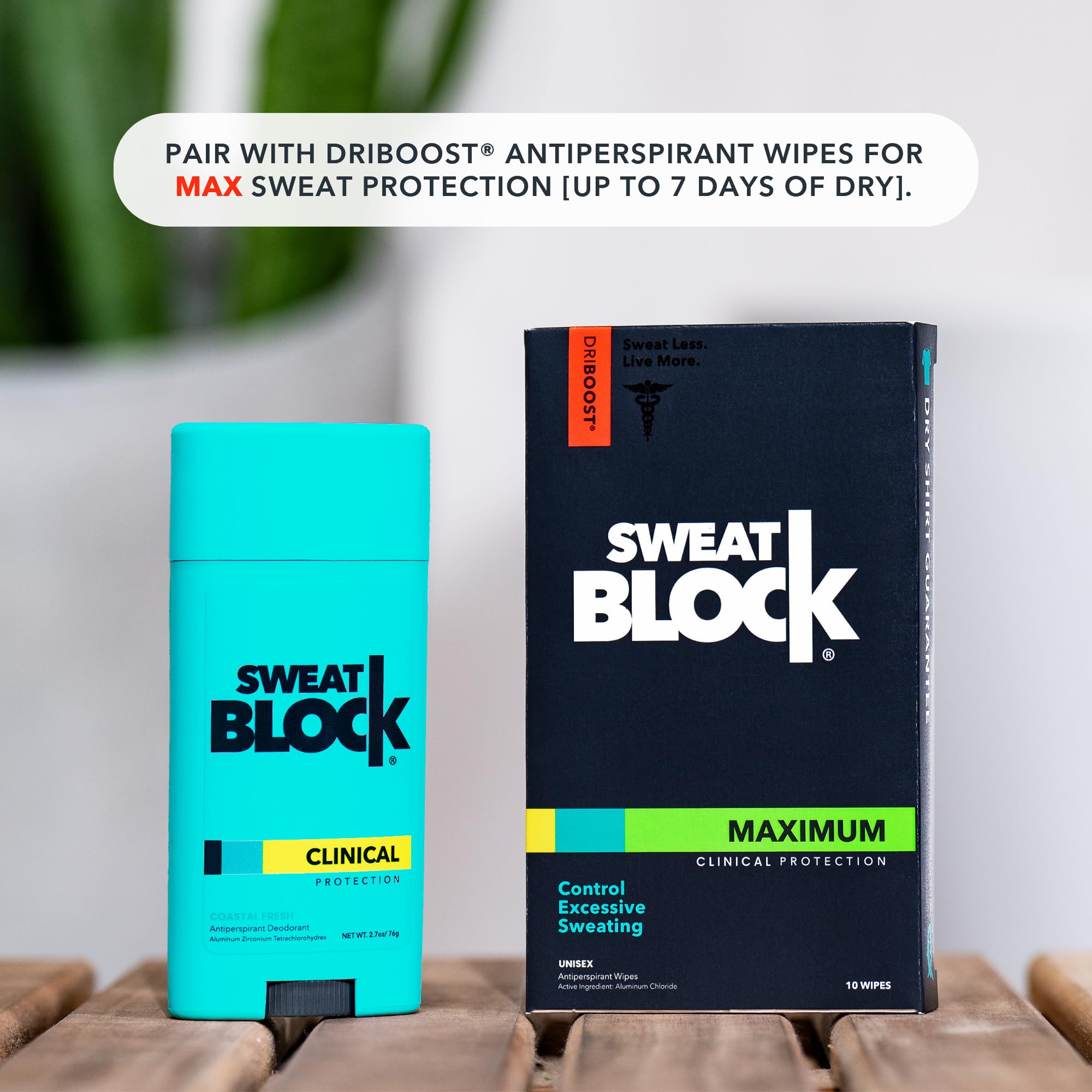 Ingrédients sans parabènes et sans cruauté animale SweatBlock.