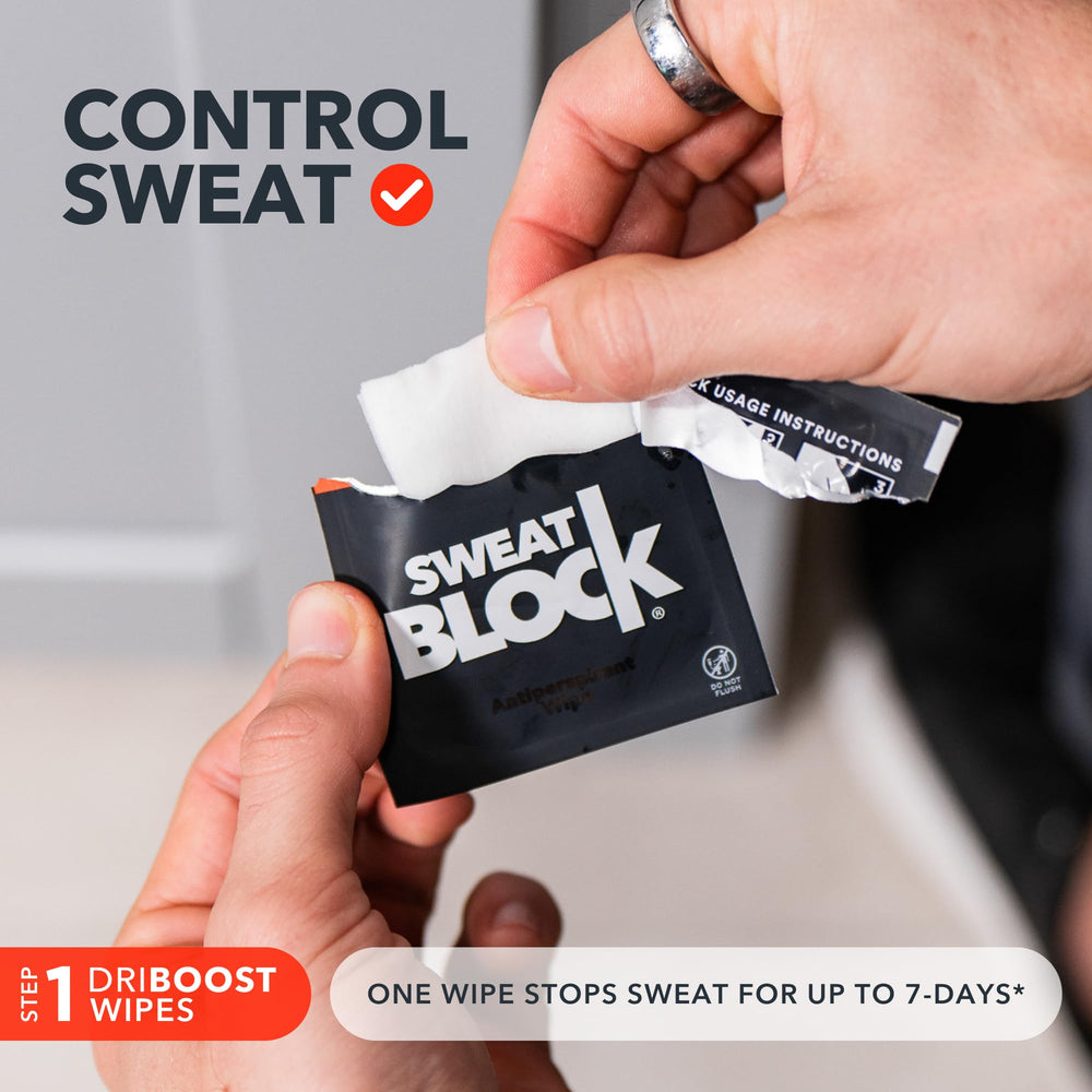 Lingette DRIBOOST SweatBlock sortie du paquet prête a l emploi