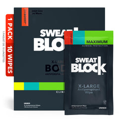 SweatBlock lingettes corps: protection maximale contre la sueur pour le torse et le dos
