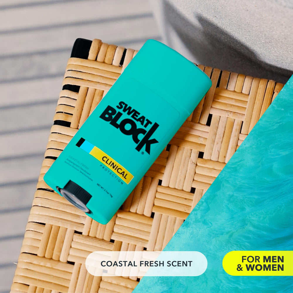 Parfum frais cotier accompagne activités sportives et réunions avec SweatBlock.