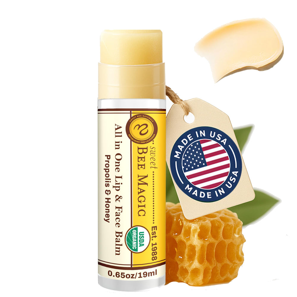 Sweet Bee Naturals baton-soin-levres, hydratation durable pour lèvres sèches.