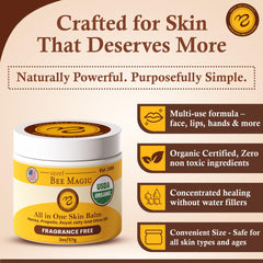 Sweet Bee Naturals Magic emballage en verre, pot de 60 ml certifié bio.