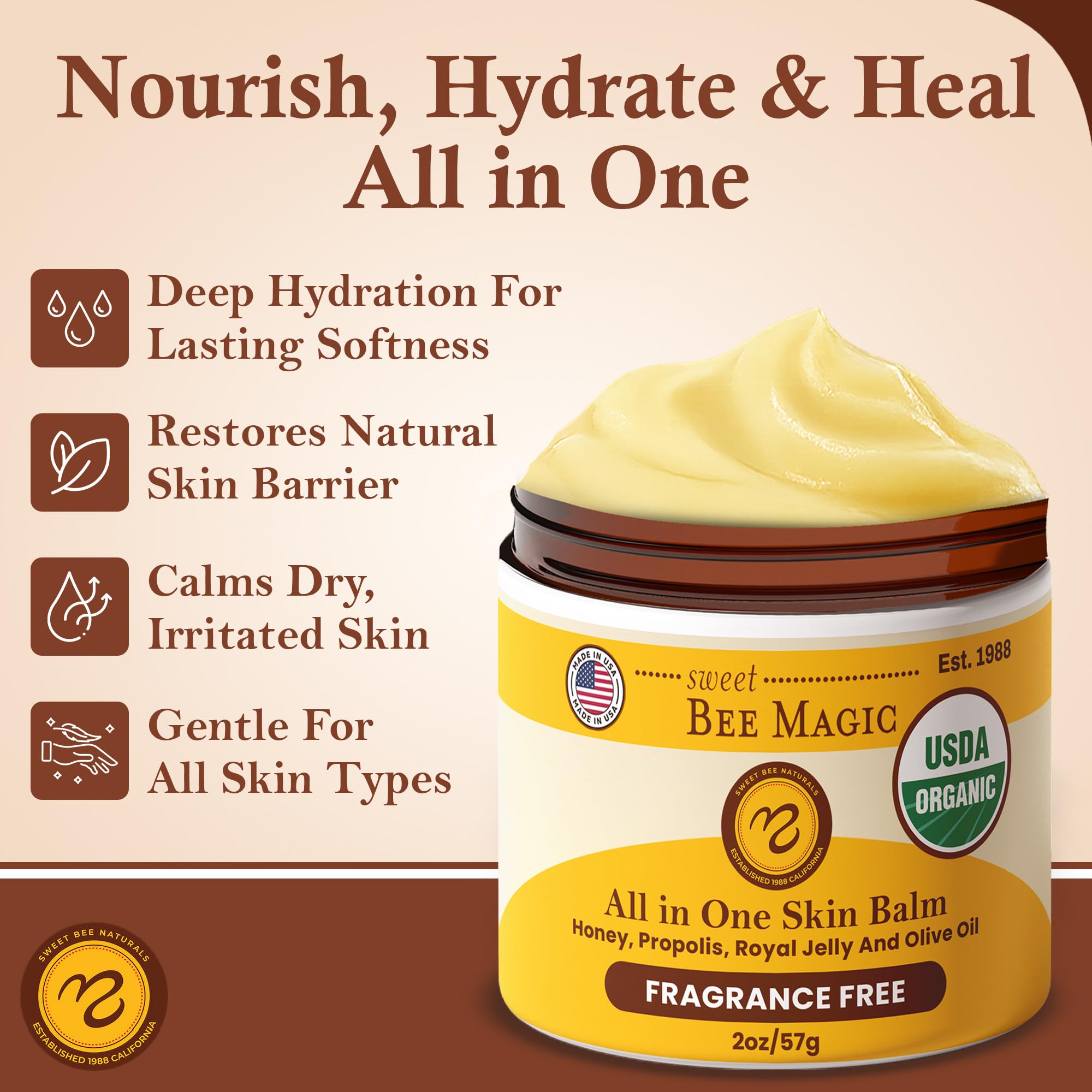 Petits lots artisanaux de Sweet Bee Naturals Magic garantissant qualité et fraîcheur.