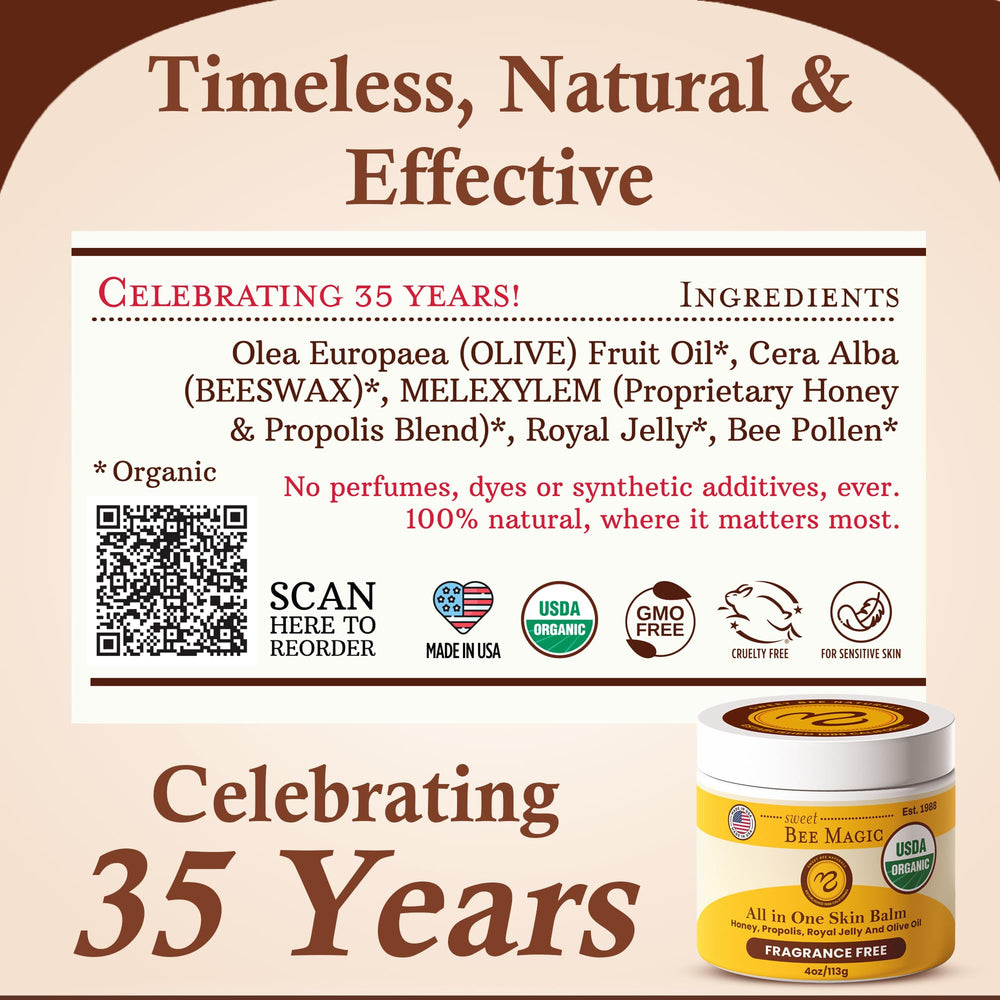 Sweet Bee Naturals texture crème douce pour peau confortable.