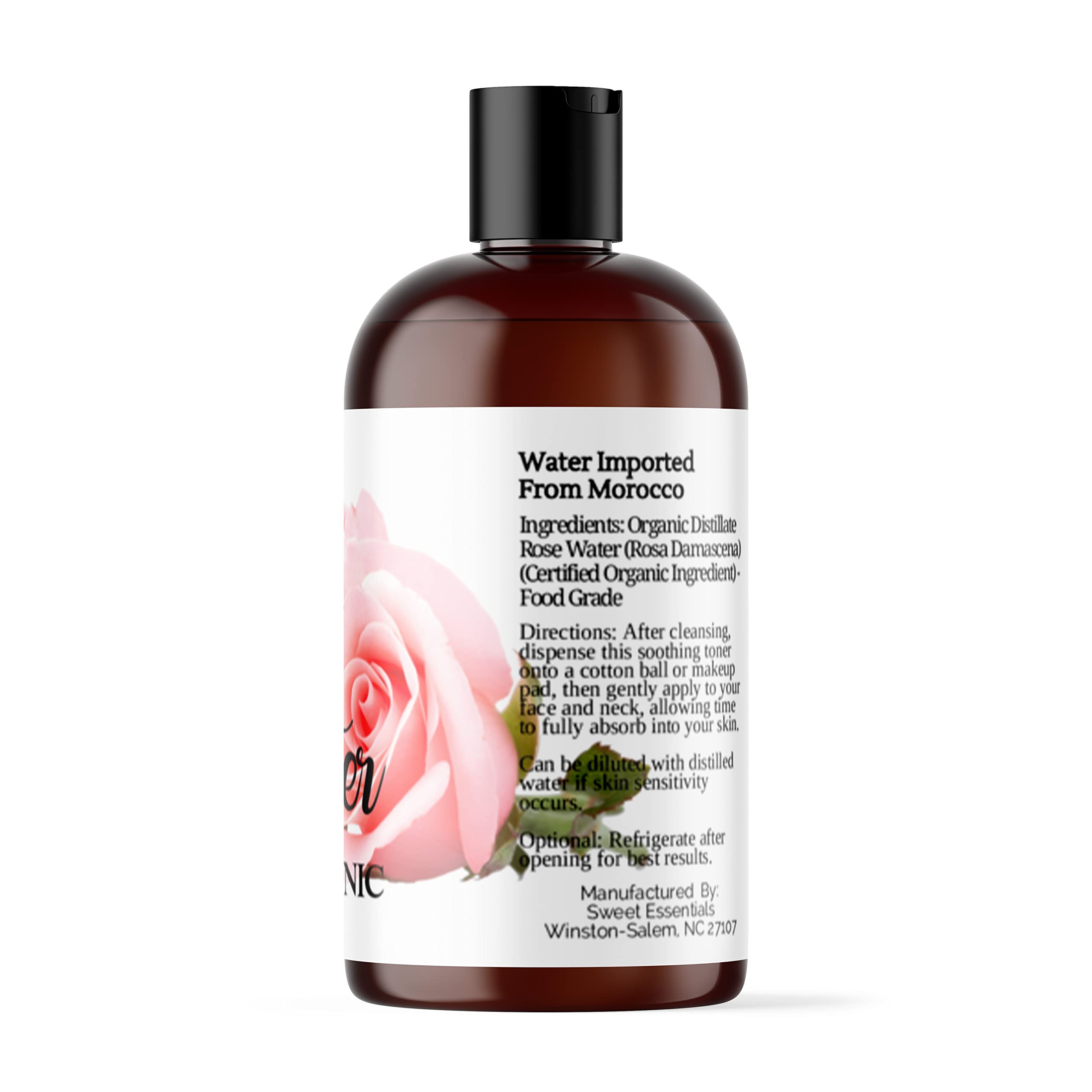 Sweet Essentials Eau de Rose Marocaine – emballage élégant et naturel pour une routine quotidienne.