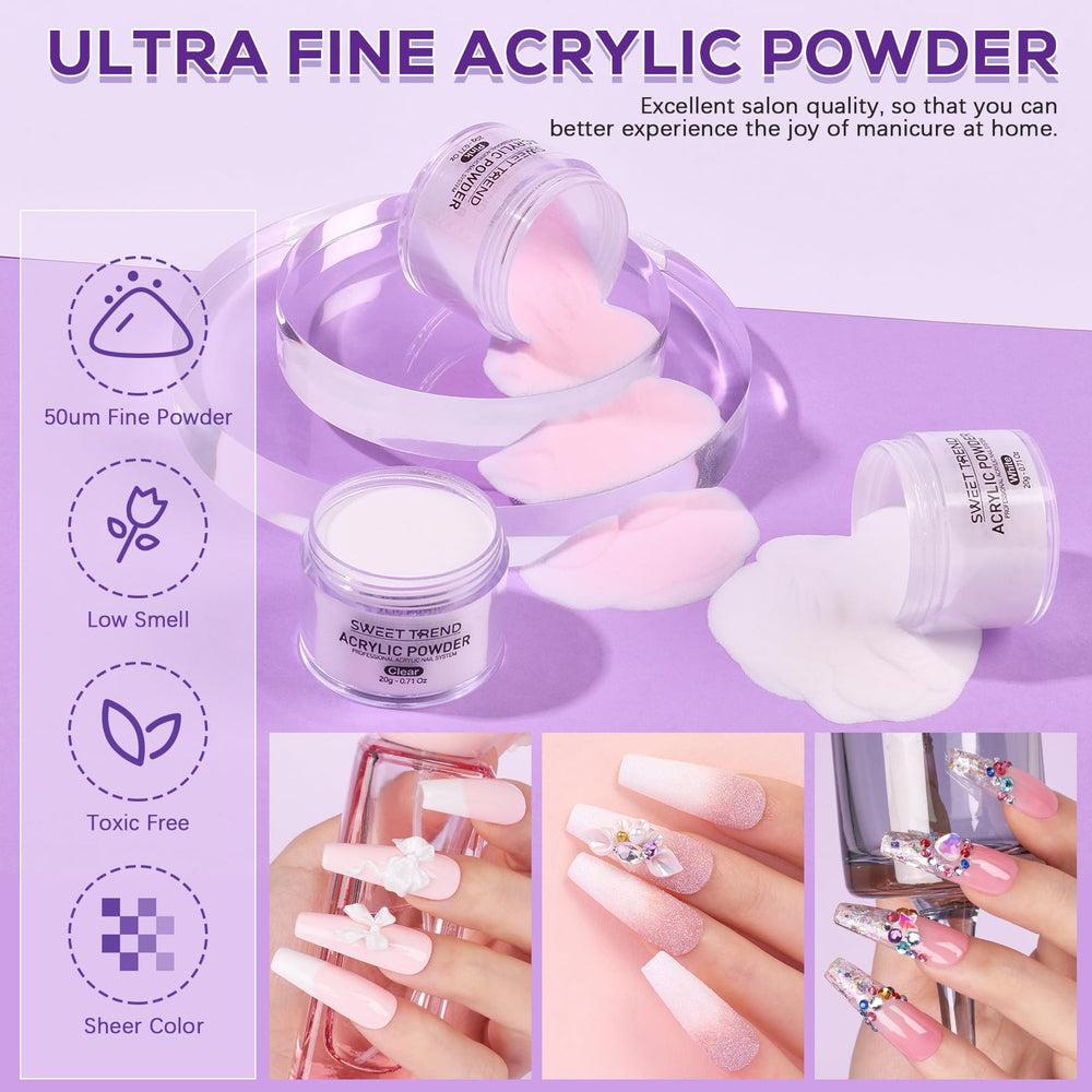 Sweet Trend acrylic liquid monomer bottle close-up for precise extensions