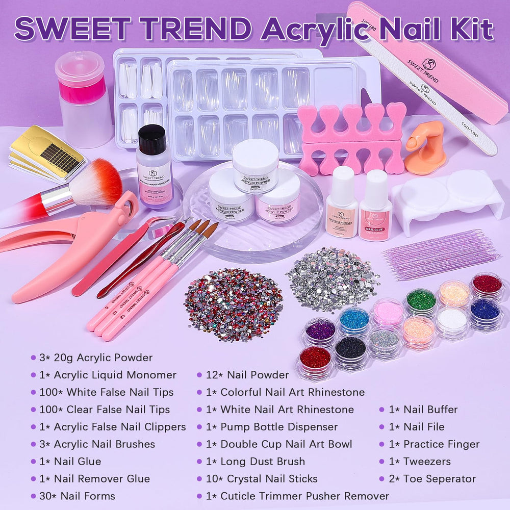 Sweet Trend ultra-fine acrylic powder close-up for smooth, even application