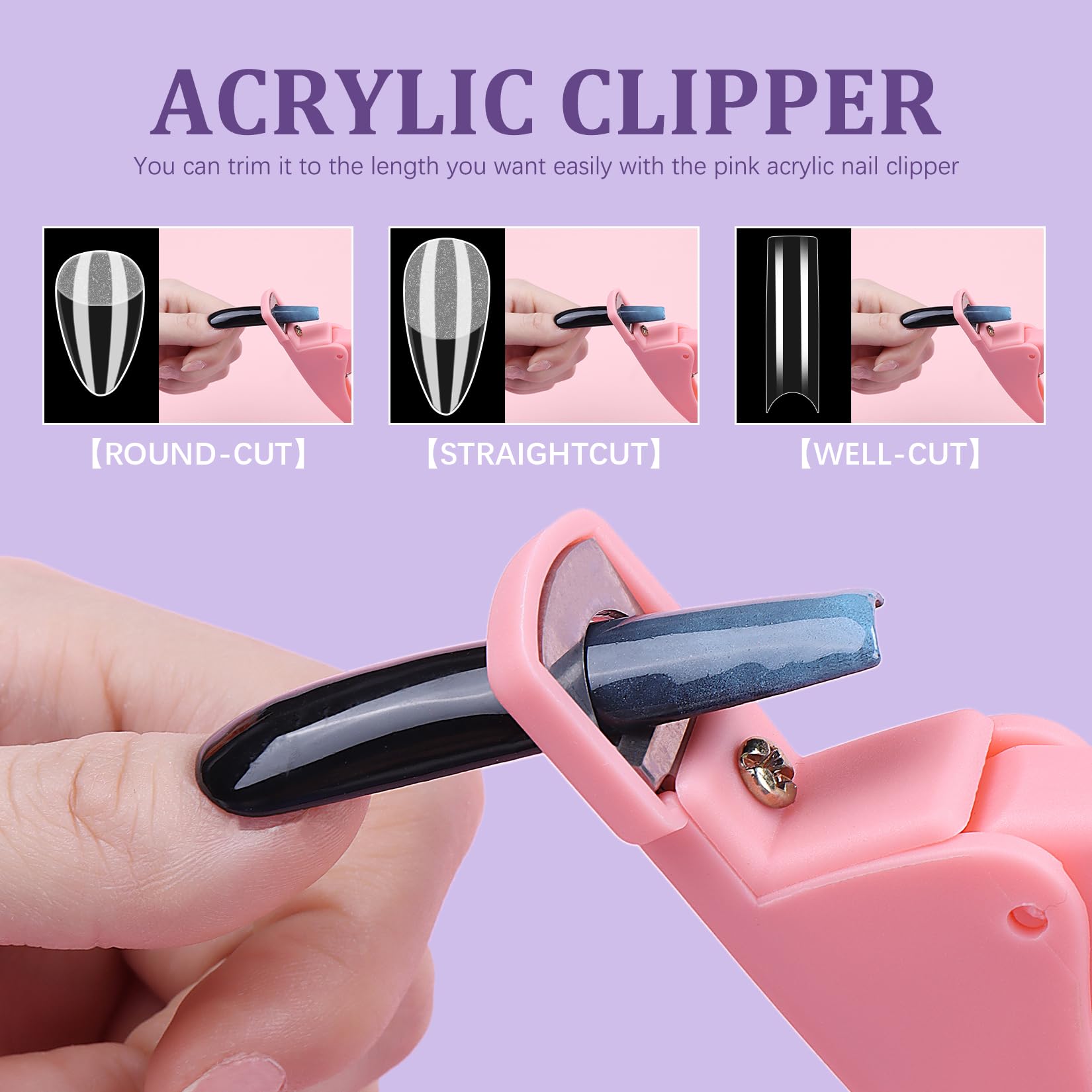 Sweet Trend ciseaux ongles acryliques, coupe précise et nette.