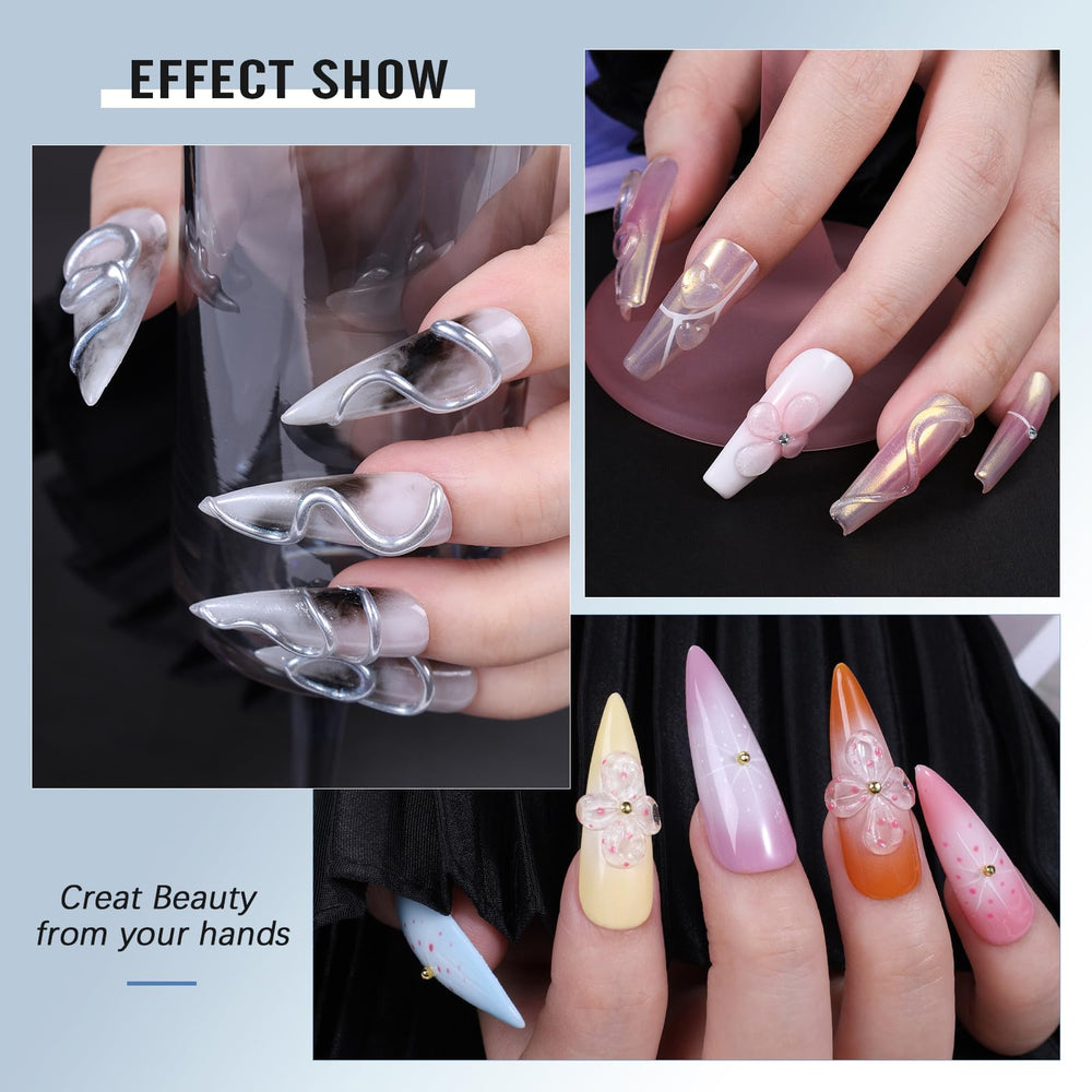 Gel rose vif SWEET TREND, rendu brillant et décorations 3D