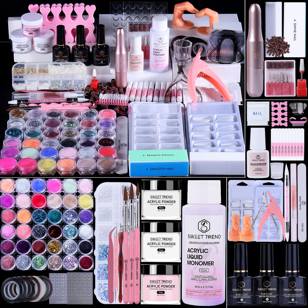 SWEET TREND kit débutant avec perceuse pour une manucure précise à la maison.