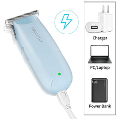 SweetLF tondeuse sans fil, chargement USB pratique et autonomie jusqu’à 45 minutes.