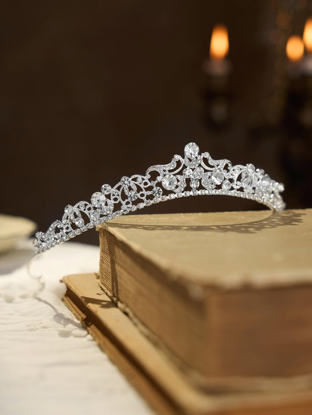SWEETV tiare bijou cheveux complète le look pour mariages et séances photo