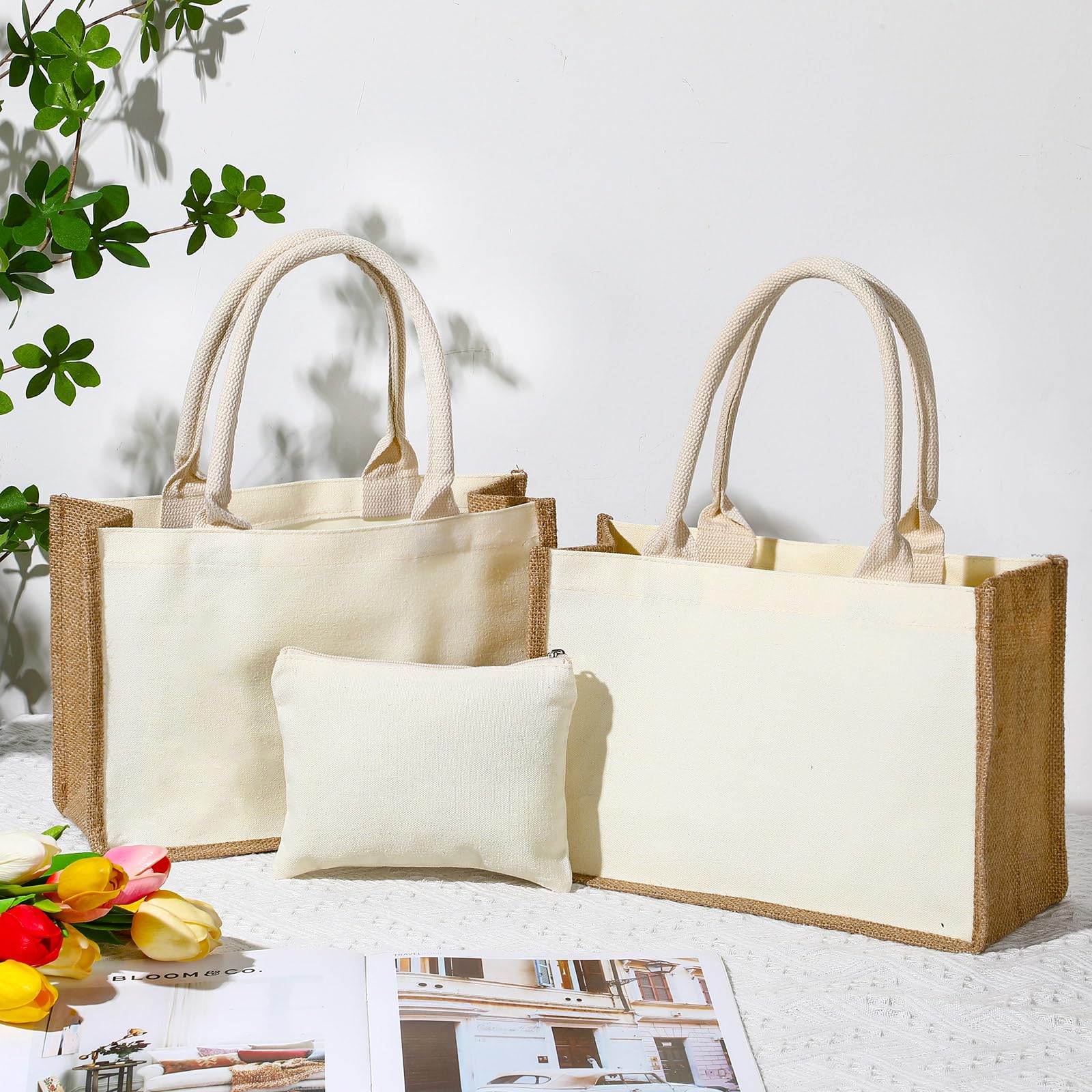 Sweetude pochette canvas beige – rangement zippé pour vos produits beauté.