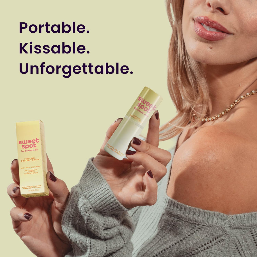 Lips application reveals a playful pineapple coconut flavor note from SweetSpot.