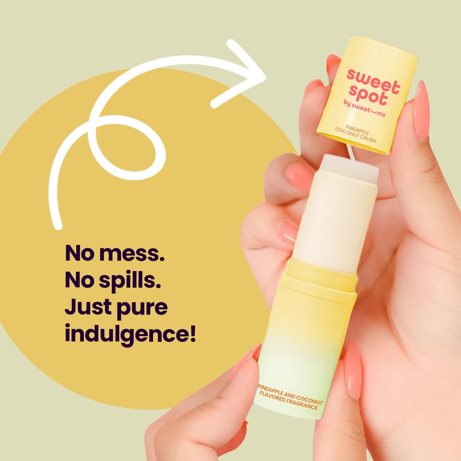 Pulse point application on wrist delivers a subtle scent boost.