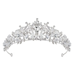 SWEETV diadème pavé argent éclatant pour mariage