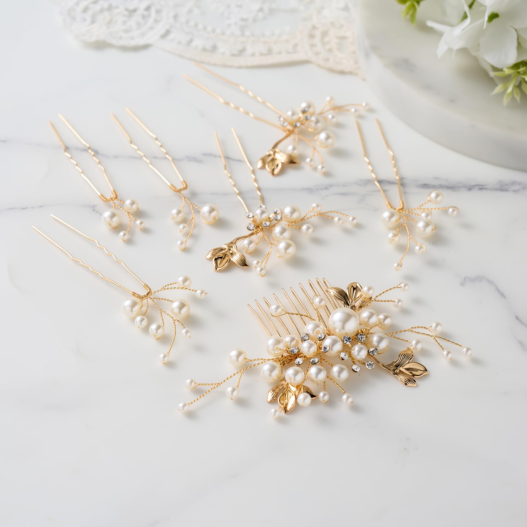SWEETV epingle-cheveux: cristaux et perles pour brillance durable.