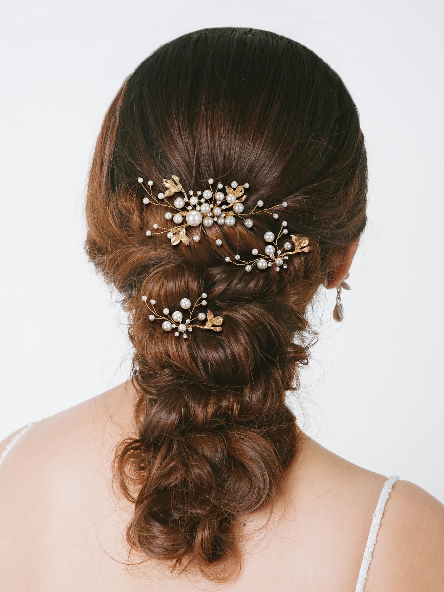 SWEETV peigne-coiffure mariée: cristaux et perles pour un style raffiné.