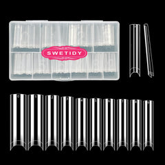 SWETIDY boîte 500 pièces onglets XXL sans courbe, pratique pour salon.