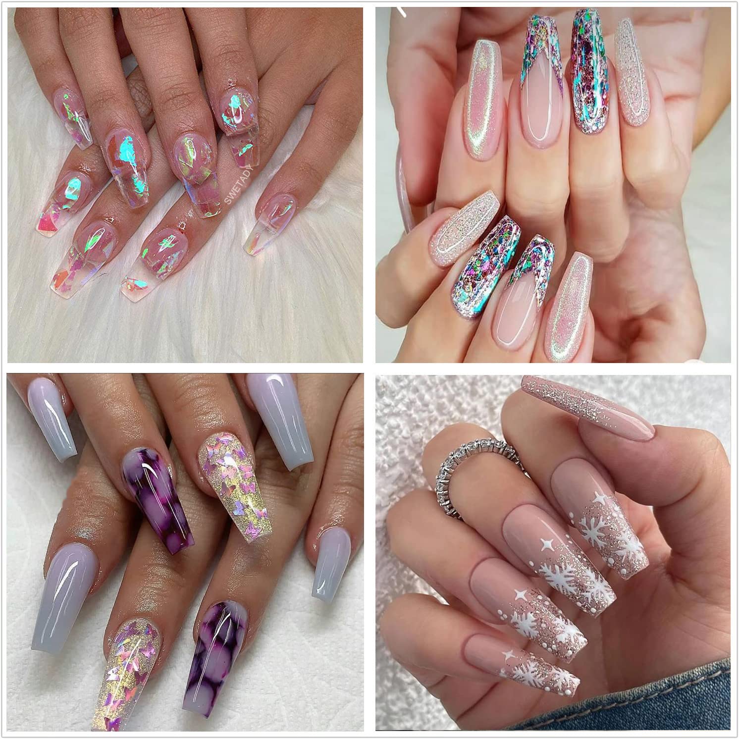 SWETIDY étui robuste avec compartiments pour organiser les faux ongles.