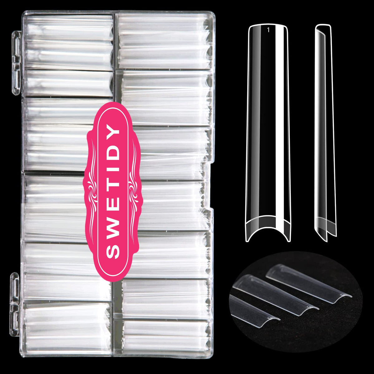 SWETIDY sans courbe C extensions carrées 3XL pour pose rapide