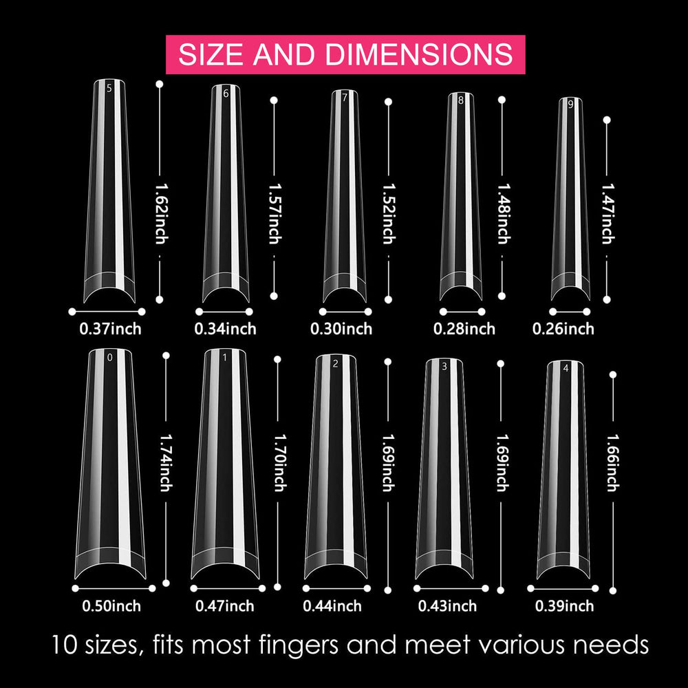 SWETIDY prolongements d’ongles XXL offrant 10 tailles pour tous les profils d’ongles.