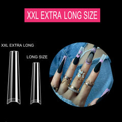 SWETIDY prolongements d’ongles XXL en matière abs durable et clair.