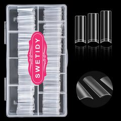 SWETIDY ongles acryliques carrés longs, application rapide et résultat naturel.