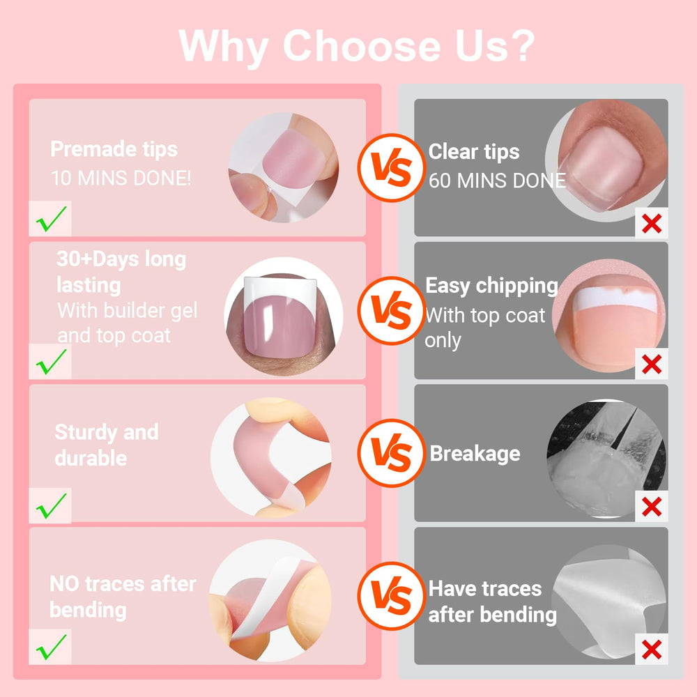 SWETIDY ongles adhésifs gel mou, 5-en-1, pose simple.