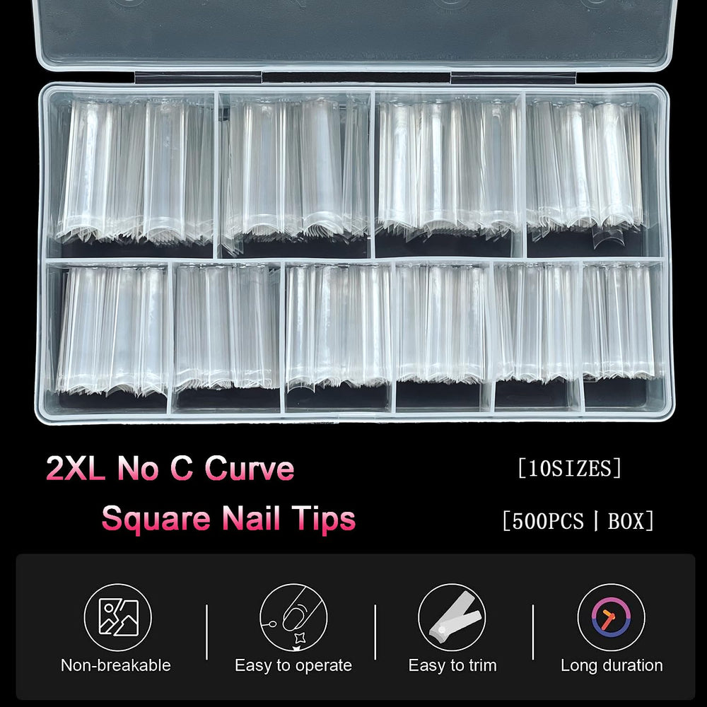 SWETIDY onglets transparents XXL carrés droits, aspect clair et net.