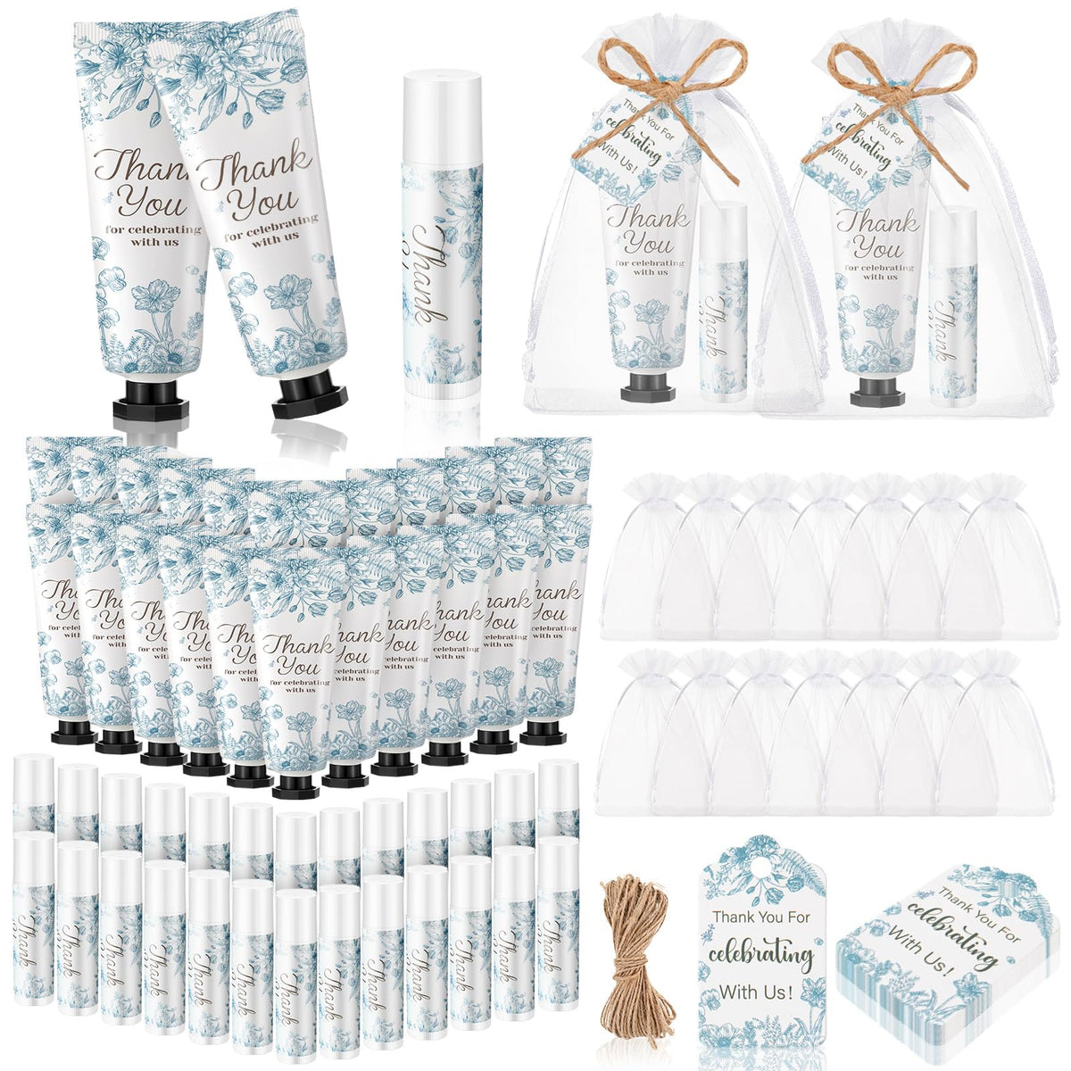 Swiffen crème mains motif fleurs bleues, hydratation légère et pratique pour déplacements