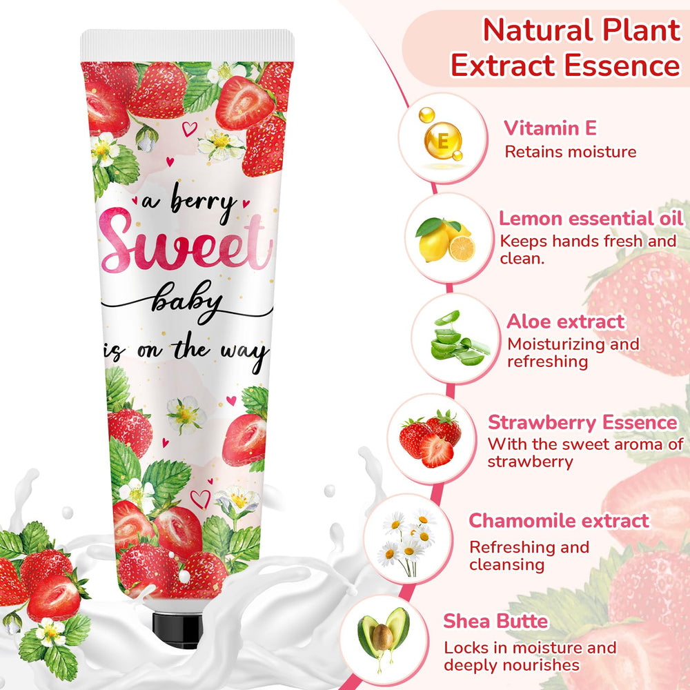 Swiffen crèmes mains design fête bébé avec fraises