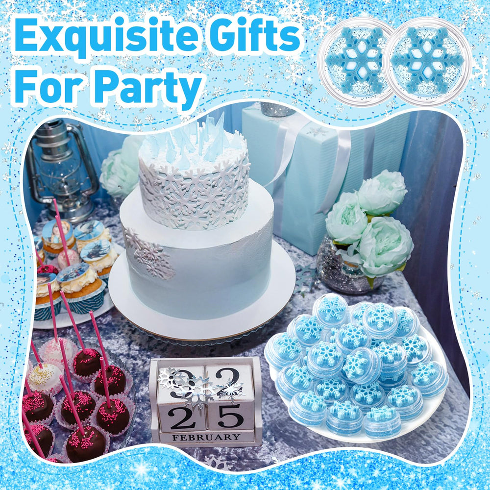 Swiffen emballage cadeau hivernal bleu scintillant