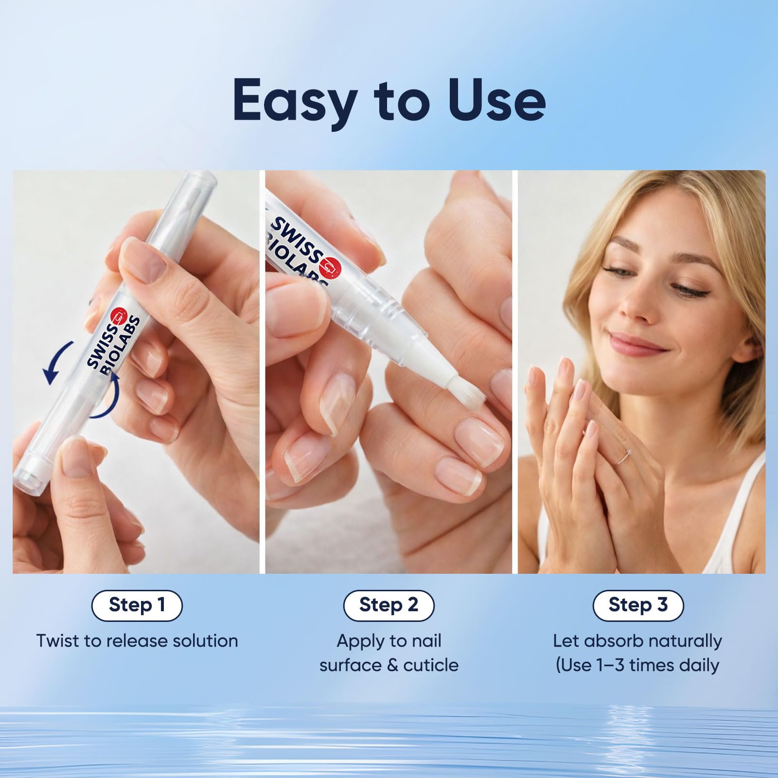 Conditionnement pratique Swiss Biolabs dans la trousse de soins