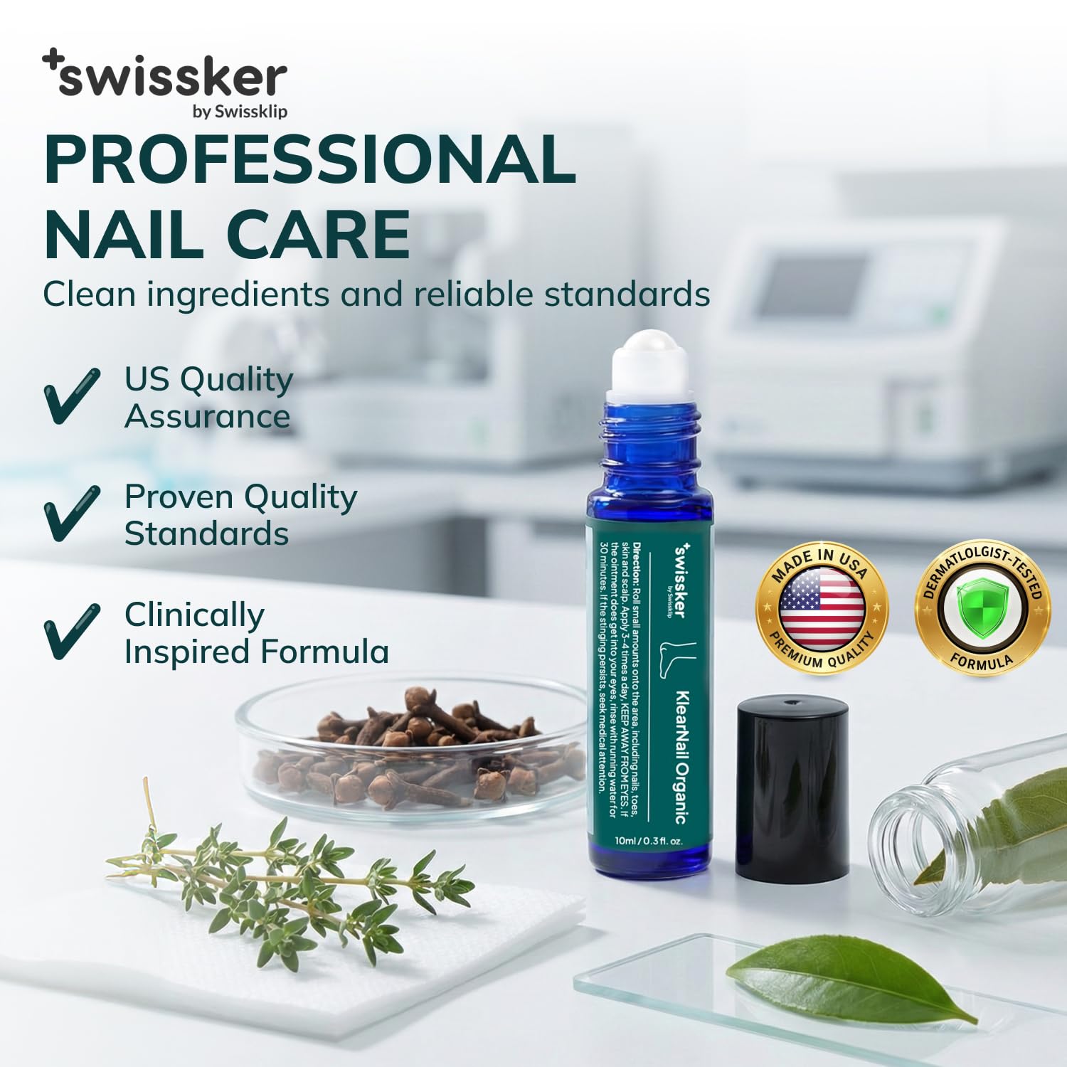 Formule douce Swissklip KlearNail adaptée à toutes les peaux.
