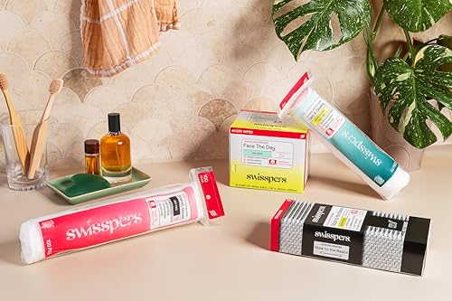 Swisspers disques coton premium, texture agréable pour le rituel quotidien du visage.