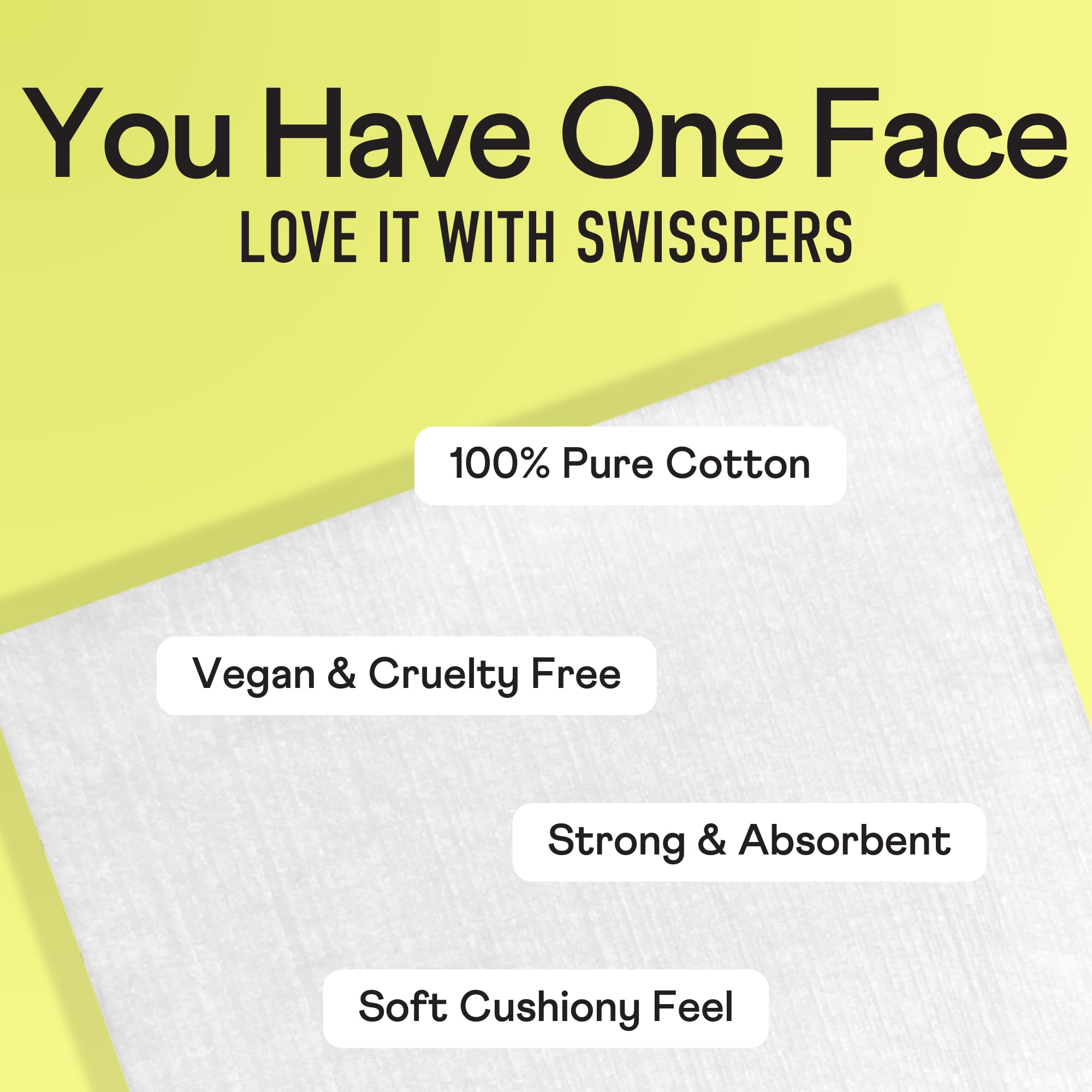 Disques extra-larges Swisspers parfaits pour visage et corps