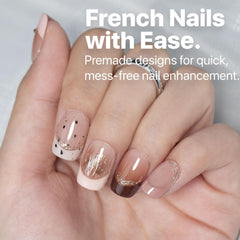Ongles à poser SXC, rose poudré, touche féminine et élégante.
