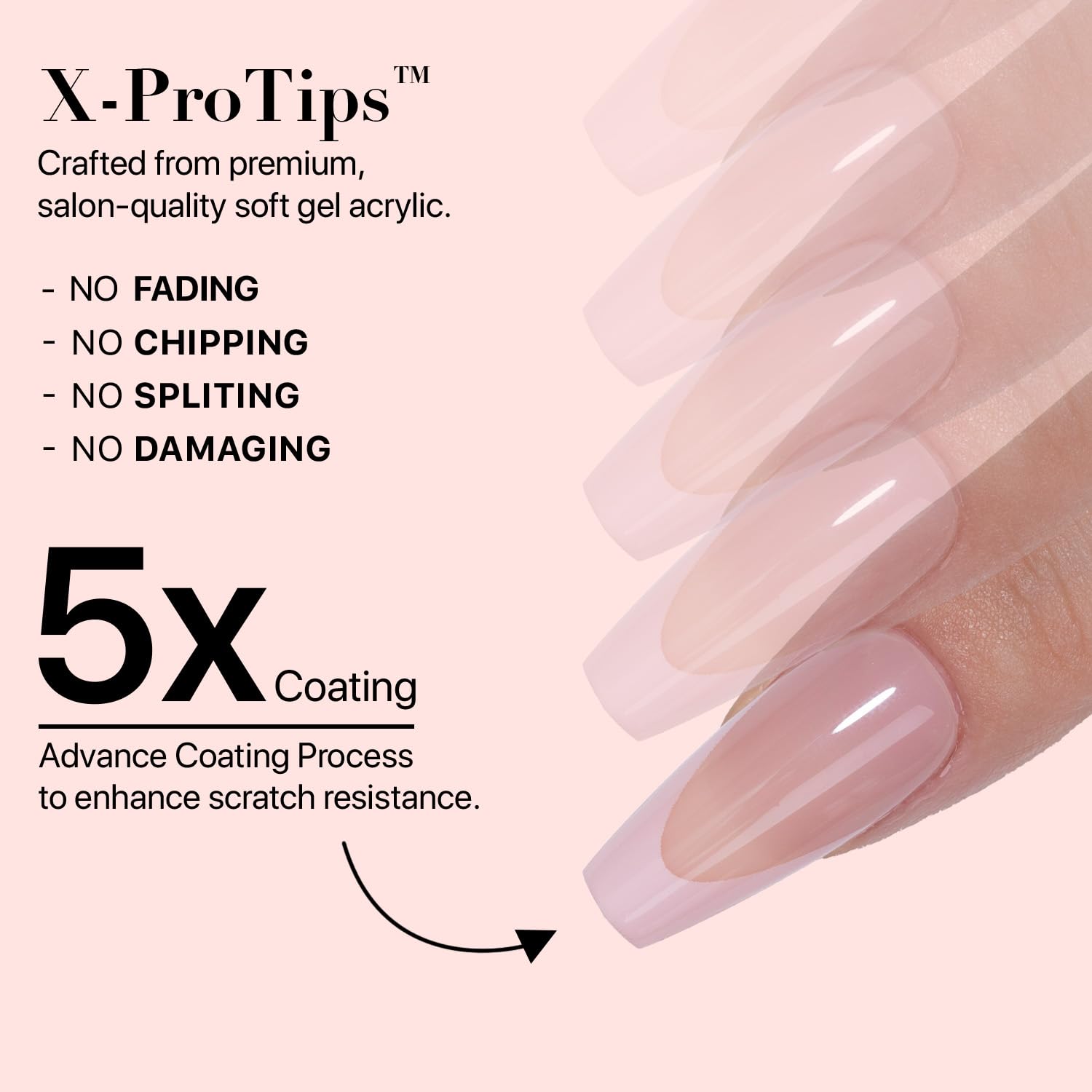 Ongles adhésifs SXC, legerete et flexibilite naturelle