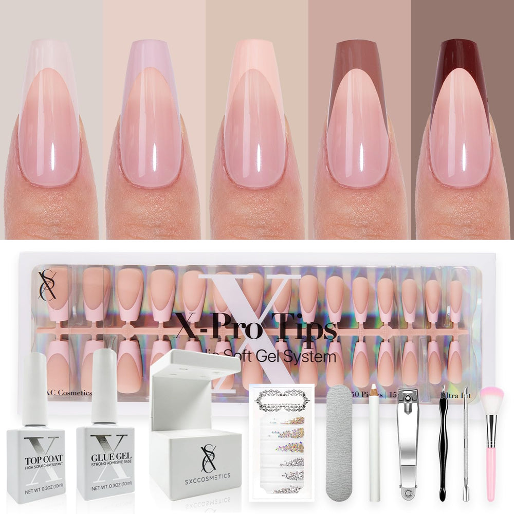 Ongles adhésifs SXC ton peau nude pour un look discret