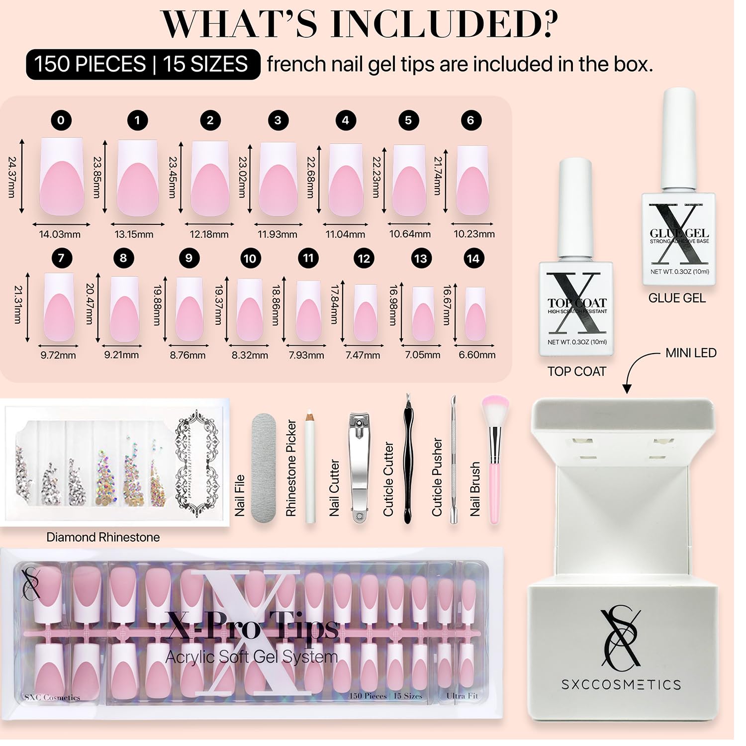 SXC: ongles premium, légers et naturels pour un rendu réaliste.