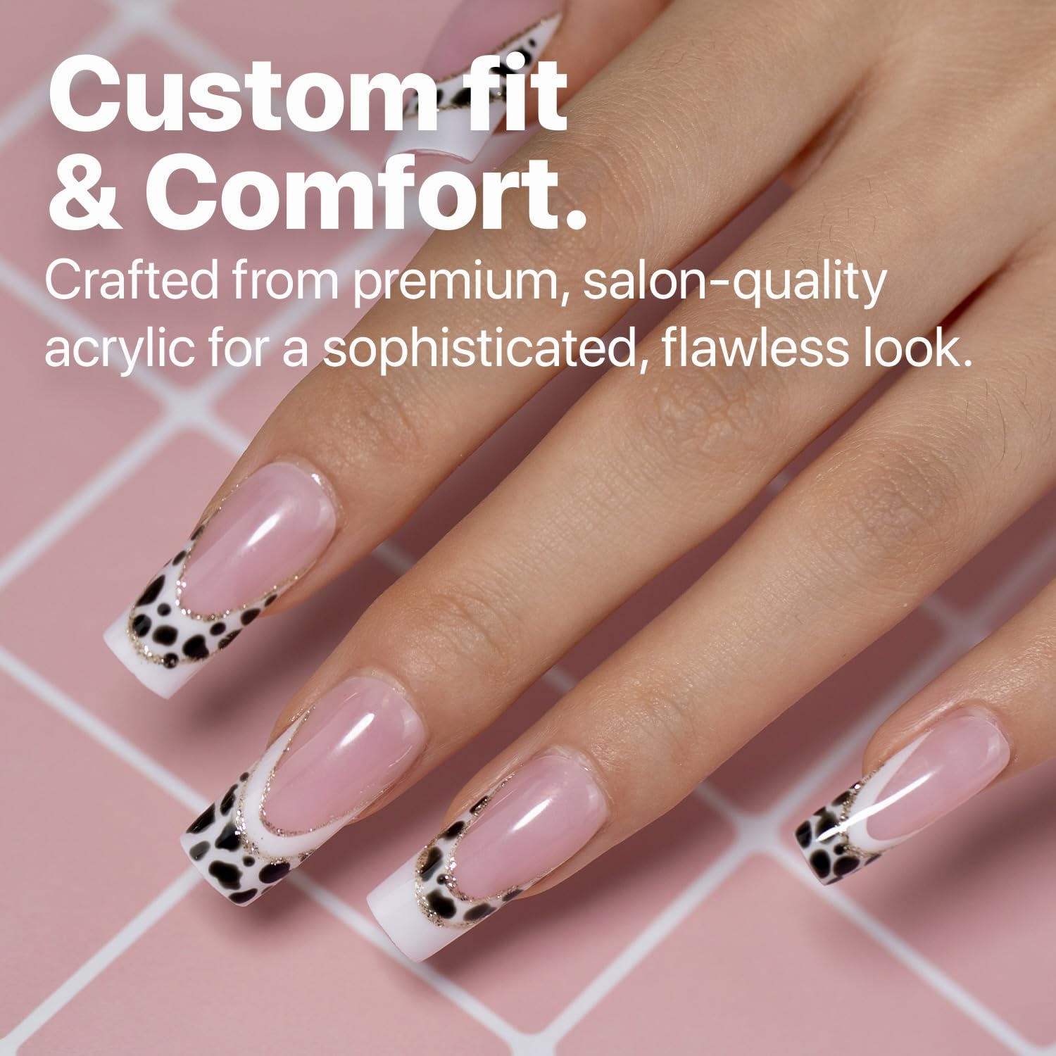 SXC Cosmetics kit prêt à poser pour ongles à domicile.