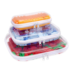 SXS LACONIC étui transparent à zip double, rangement rapide des objets.