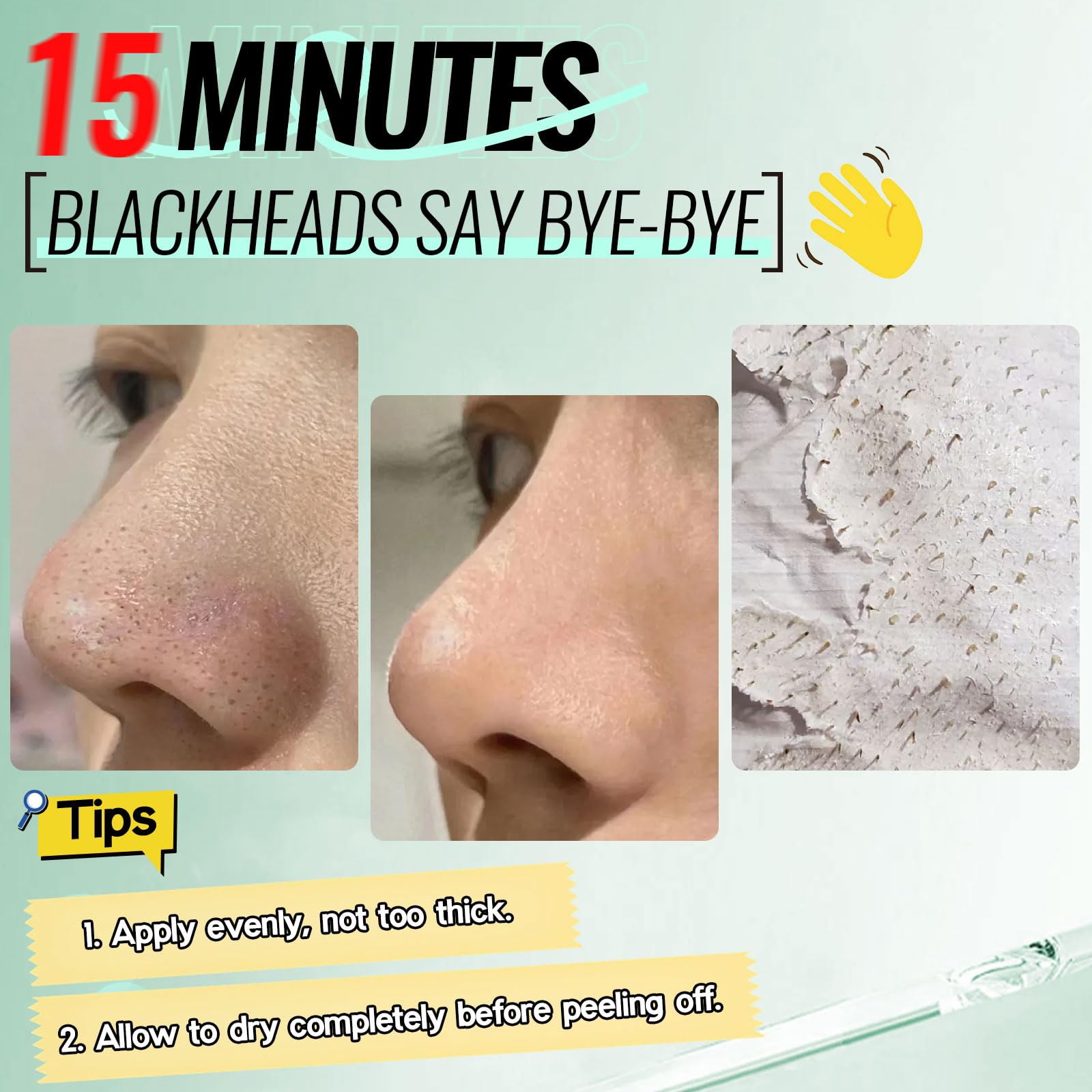 SYABO 2.0 masque peel-off: retrait facile sans résidu gras.