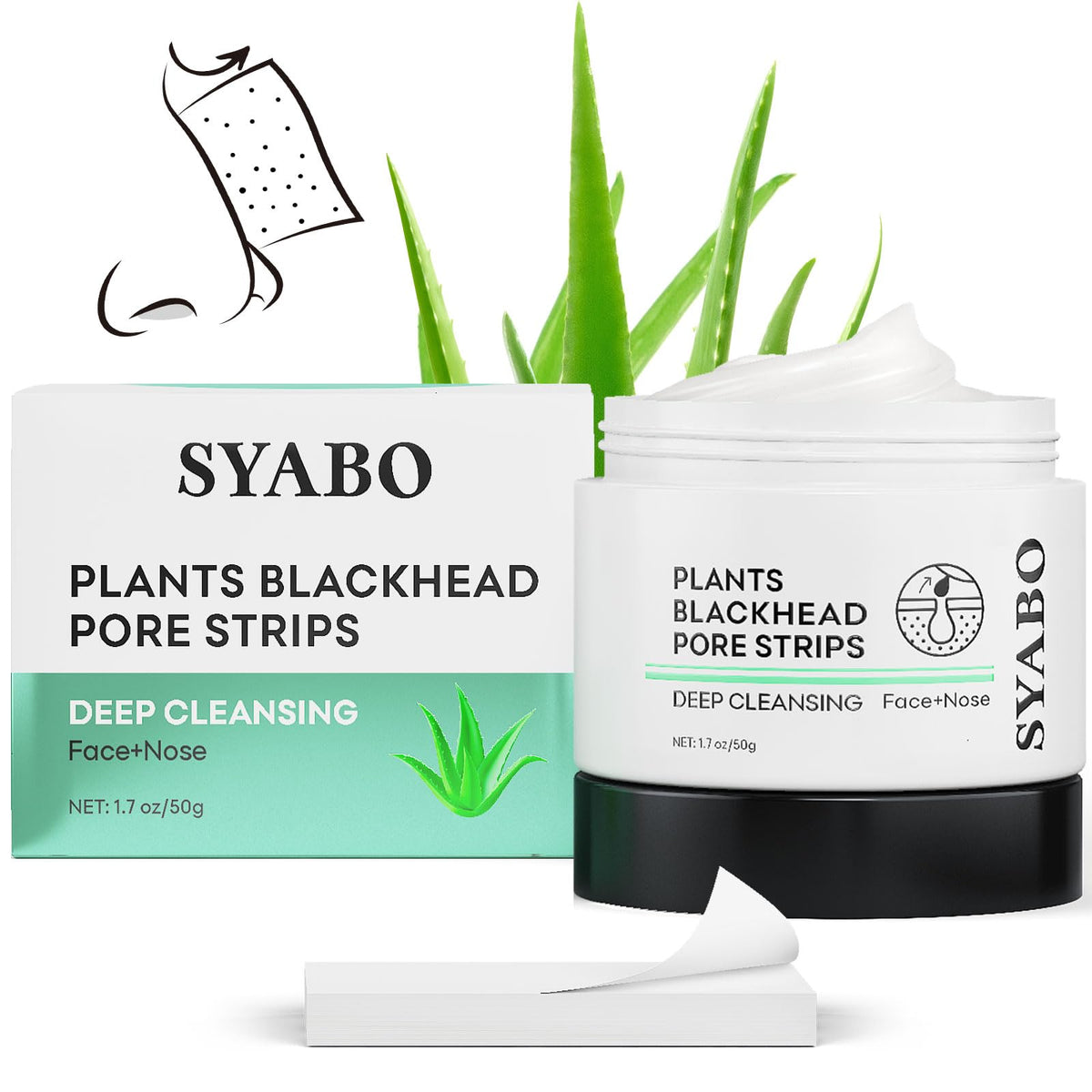 SYABO masque noir pores nez - application précise purifiant les pores.