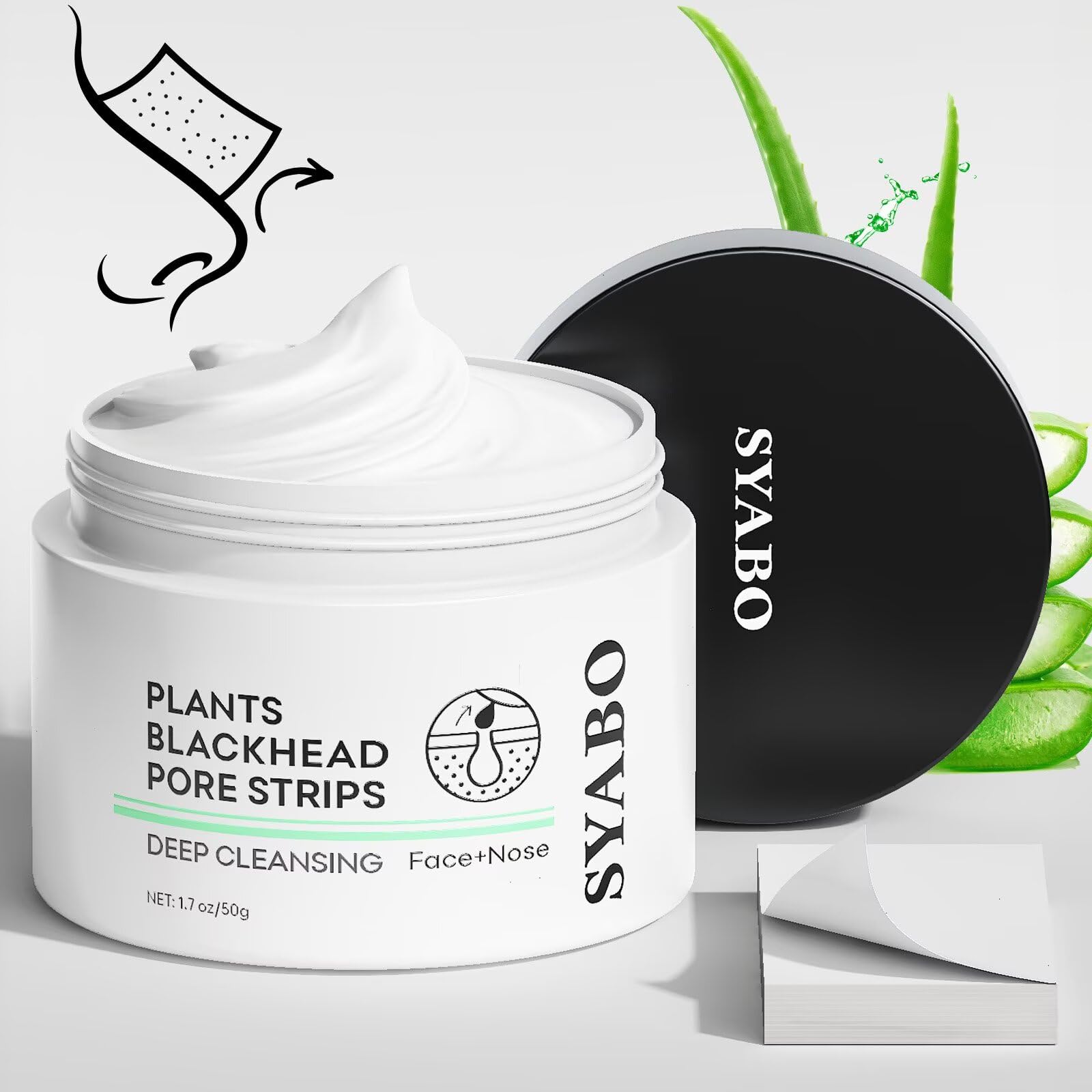 SYABO masque peel-off points noirs nez: retrait facile des points noirs du nez.