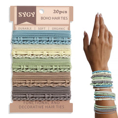 SYGY bandes cheveux boho rose pâle, maintien doux et confortable pour tous types de cheveux