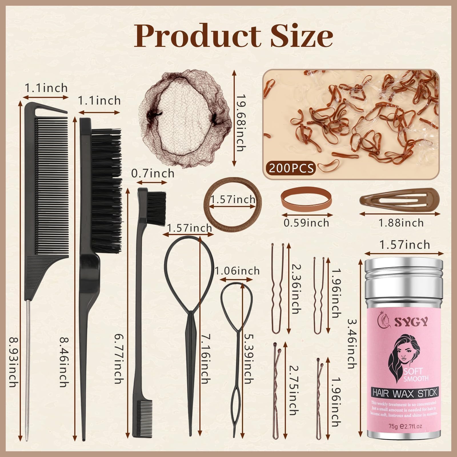 SYGY epingles-brunes-coiffure pour un rendu naturel et sûr.